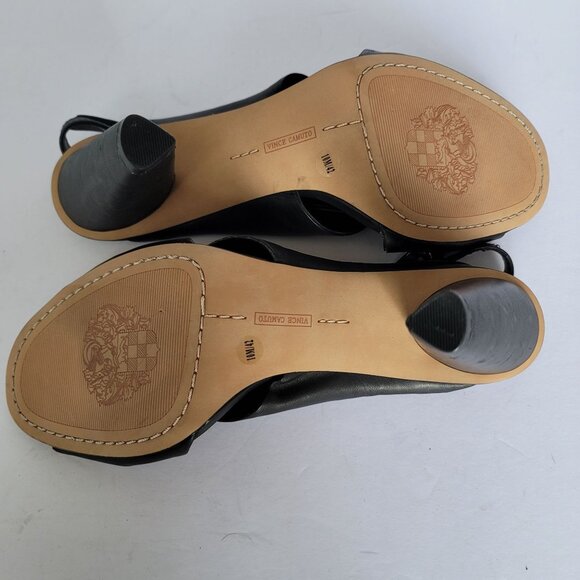 Vince Camuto Katie Soft Leather Slingback Block Heeled Sandals. Size 10M - Picture 7 of 9